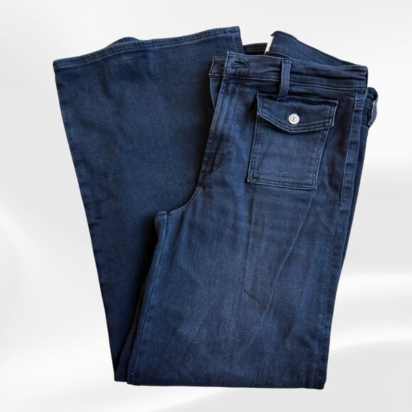 Citizens of Humanity Raven Wide Leg High Rise Utility Jeans Black Size 31 EUC! - Picture 11 of 15